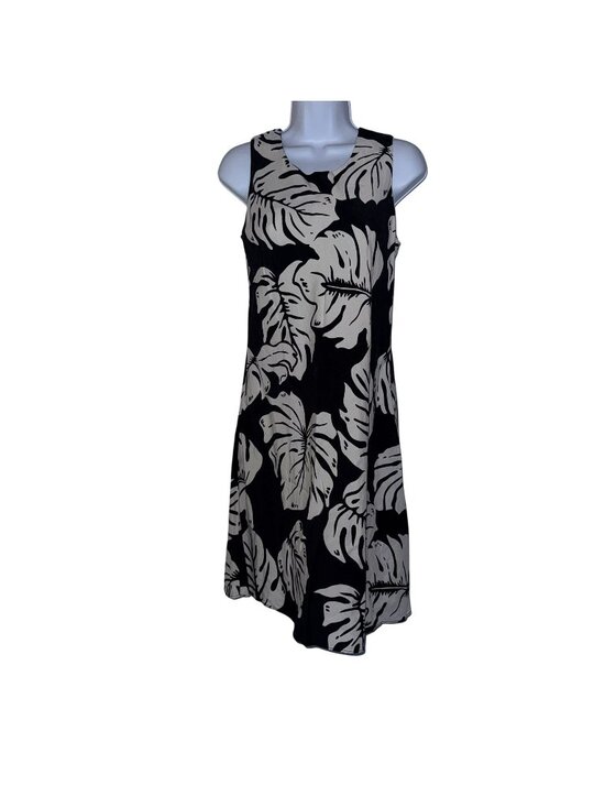 Hilo Hattie Dresses & Skirts - Vtg Hilo Hattie Silk Hawaiian Muumuu Beach Dress Womens S Black Mumu Floral